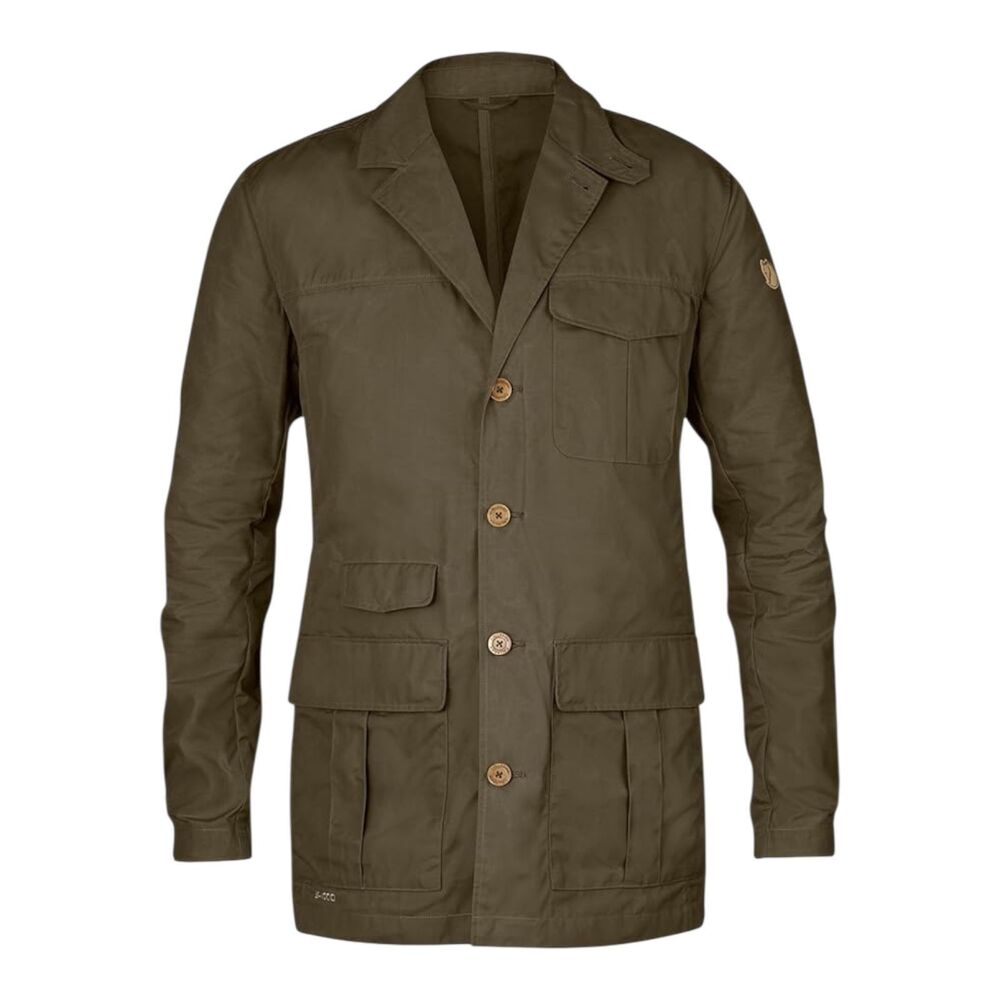 Fjallraven Jacket L Travel Blazer Greenland Waxed Olive Green Field Coat 81717